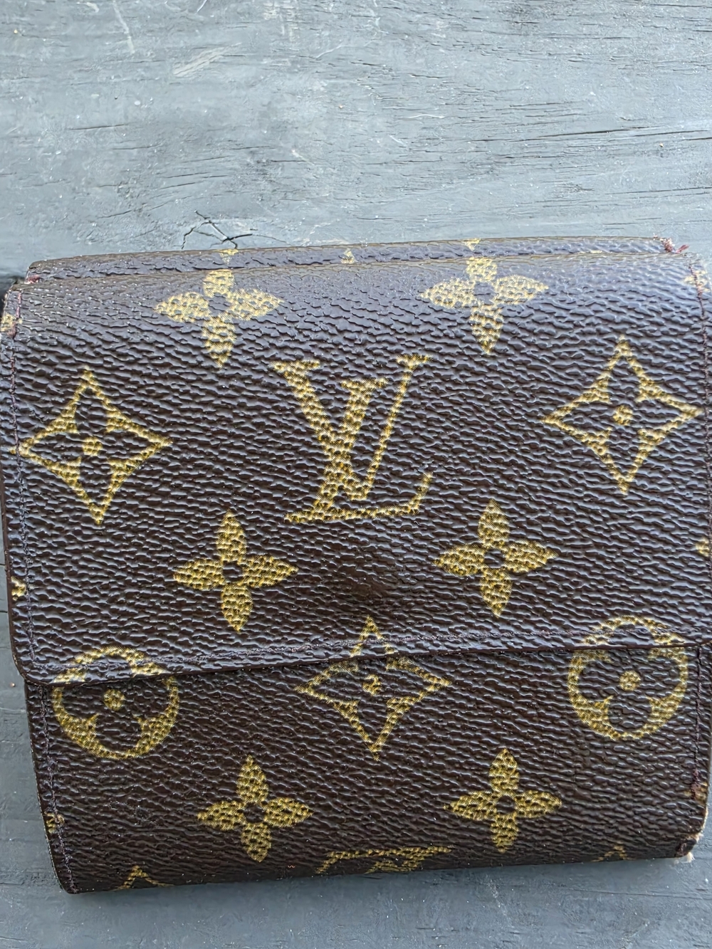 Louis Vuitton Elise Monogram Compact Wallet in Brown/Gold - Picture 2 of 9